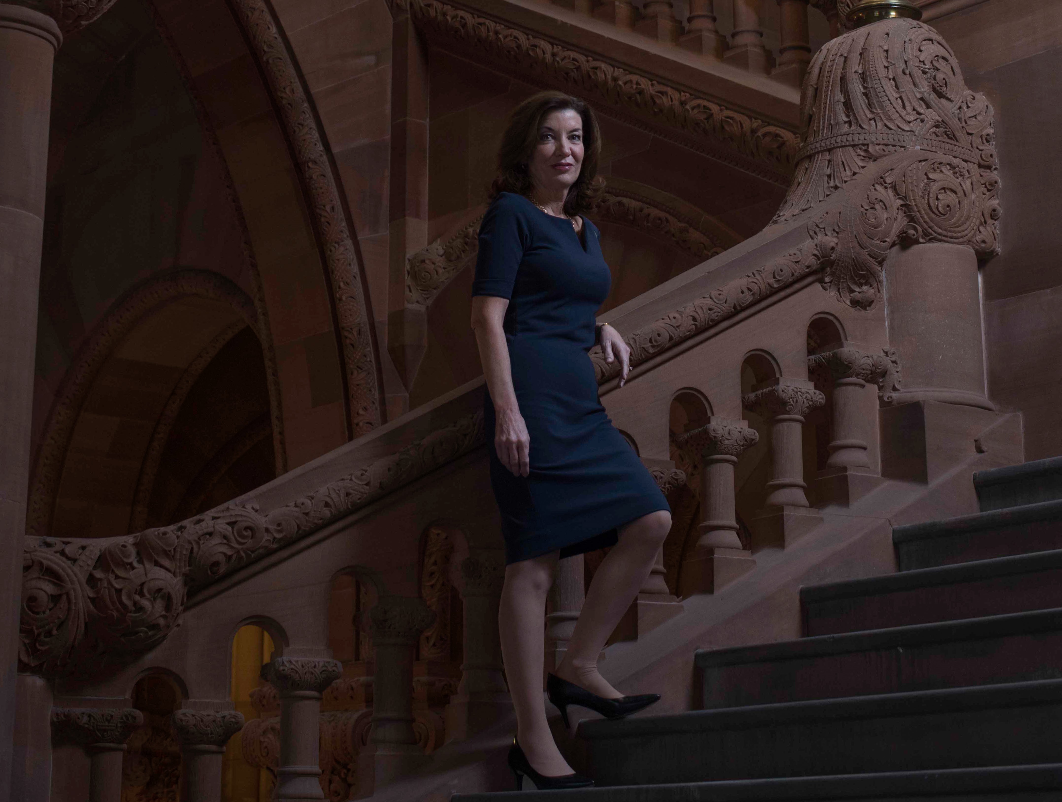 Lt. Gov. Kathy Hochul Lt. Gov. Kathy Hochul on the Million Dollar Staircase at the state Capitol in Albany
